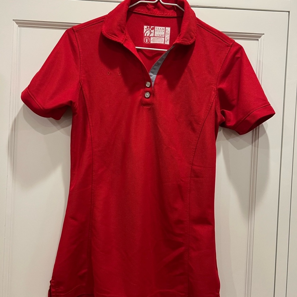 Chick Fil-A Crew Polo Shirt, woman’s size XS.